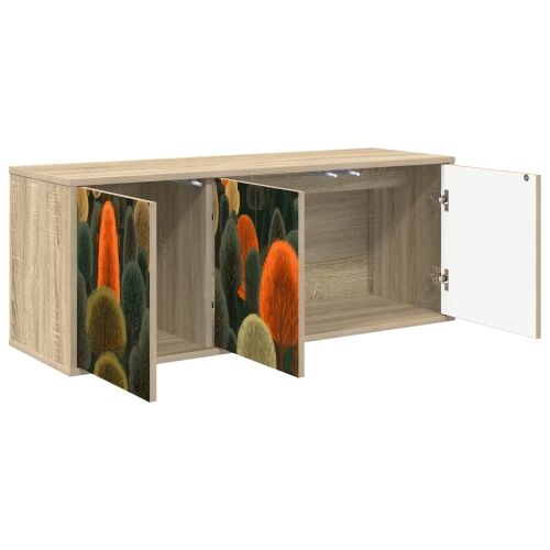 TV ormar za montažu na zid ZAANDAM 102 x 33 x 40 cm - Hrast sonoma Print šume Cijena