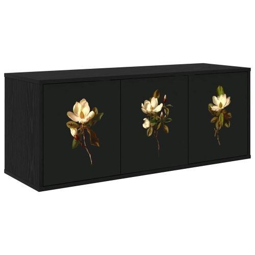 TV ormar za montažu na zid BREMEN 102 x 33 x 40 cm Crni hrast - Crni hrast Magnolijski uzorak Cijena
