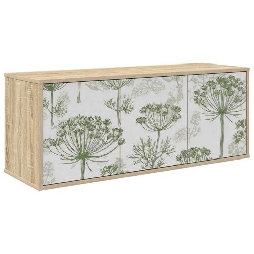 TV ormar za montažu na zid GOTHA 102 x 33 x 40 cm Hrast sonoma - Hrast sonoma Zeleni uzorak drveta Cijena