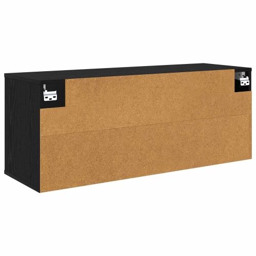 TV ormar za montažu na zid GOTHA 102 x 33 x 40 cm Crni hrast - Crni hrast Zeleni uzorak drveta Cijena