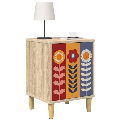 Noćni ormar ESSEN Hrast sonoma 36 x 33 x 50 cm - Uzorak suncokreta 1 Cijena
