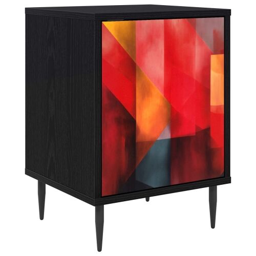 Noćni ormar HEESCH Crni hrast 36 x 33 x 51 cm Konstruirano drvo - Tiskanje boja 1 Cijena