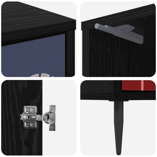 Noćni ormar ESSEN 2 kom. Crni hrast 36 x 33 x 51 cm - Uzorak suncokreta 2 Cijena