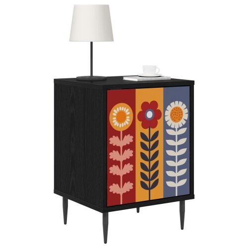 Noćni ormar ESSEN 2 kom. Crni hrast 36 x 33 x 51 cm - Uzorak suncokreta 2 Cijena