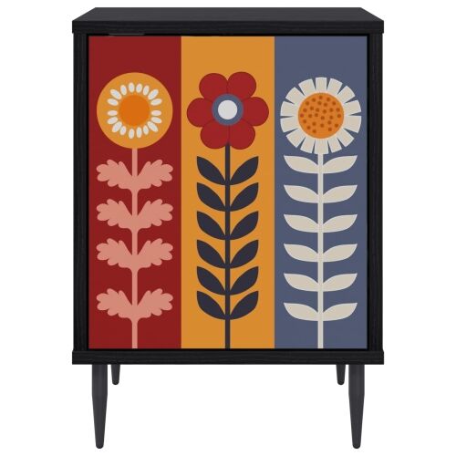 Noćni ormar ESSEN 2 kom. Crni hrast 36 x 33 x 51 cm - Uzorak suncokreta 2 Cijena