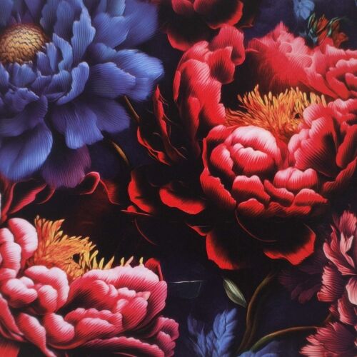 Noćni ormar KIEL 2 kom. Crni hrast 36 x 33 x 51 cm - Tamni cvjetni uzorak 2 Cijena
