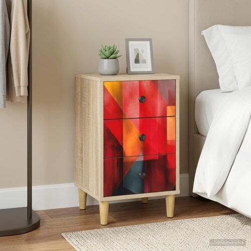 Noćni ormar HEESCH Hrast sonoma 36 x 33 x 60 cm - Tiskanje boja 1 Cijena
