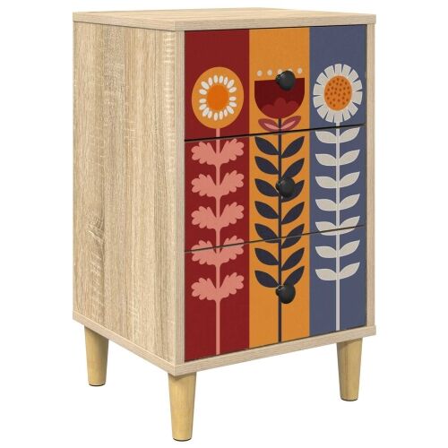 Noćni ormar ESSEN Hrast sonoma 36 x 33 x 60 cm - Uzorak suncokreta 1 Cijena
