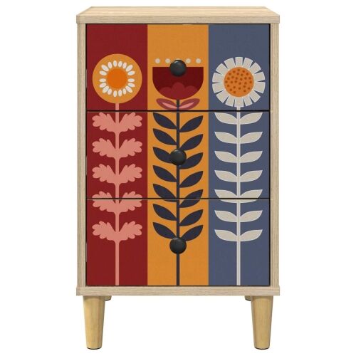 Noćni ormar ESSEN Hrast sonoma 36 x 33 x 60 cm - Uzorak suncokreta 1 Cijena