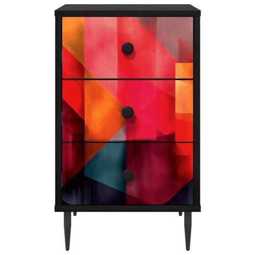 Noćni ormar HEESCH Crni hrast 36 x 33 x 61 cm Konstruirano drvo - Tiskanje boja 1 Cijena