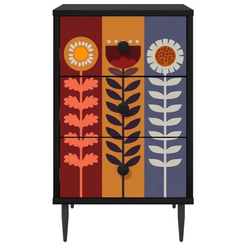Noćni ormar ESSEN 2 kom. Crni hrast 36 x 33 x 61 cm - Uzorak suncokreta 2 Cijena
