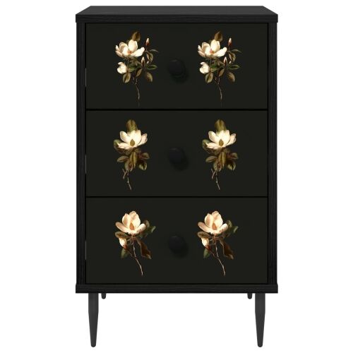 Noćni ormar BREMEN Crni hrast 36 x 33 x 61 cm Konstruirano drvo - Magnolijski uzorak 1 Cijena