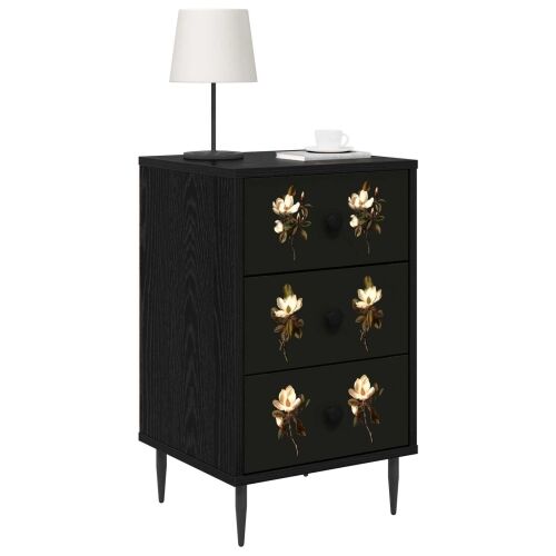Noćni ormar BREMEN 2 kom. Crni hrast 36 x 33 x 61 cm - Magnolijski uzorak 2 Cijena