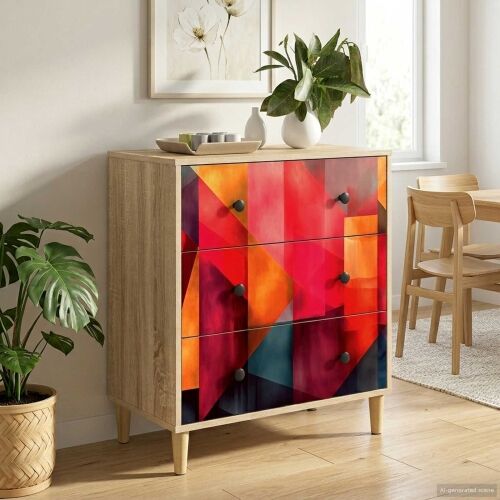 Komoda HEESCH Tiskanje boja 66 x 36,5 x 75 cm Konstruirano drvo - Tiskanje boja Cijena