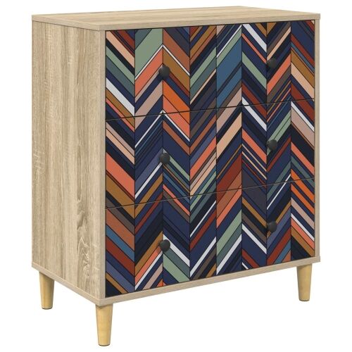 Komoda OMMEN Geometrijski uzorak 66 x 36,5 x 75 cm Sonoma - Geometrijski uzorak Cijena