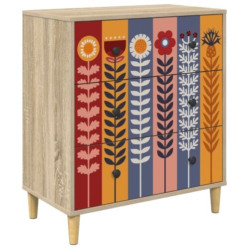 Komoda ESSEN Uzorak suncokreta 66 x 36,5 x 75 cm Sonoma - Uzorak suncokreta Cijena