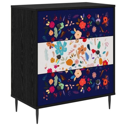 Komoda MAINZ Cvjetni uzorak 66 x 36,5 x 76 cm Konstruirano drvo - Cvjetni uzorak Cijena