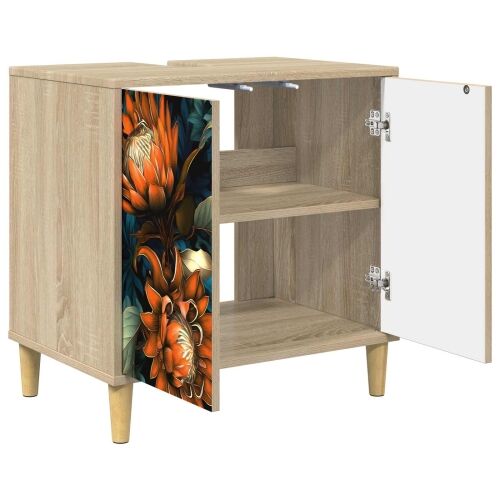 Kupaonski ormar LOCHEM Sonoma 60 x 40 x 60 cm Konstruirano drvo - Narančasti uzorak Cijena