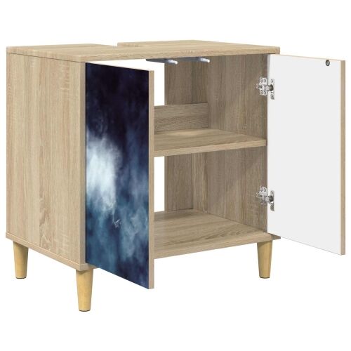 Kupaonski ormar RAALTE Sonoma 60 x 40 x 60 cm Konstruirano drvo - Plavi mramorni uzorak Cijena
