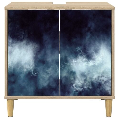 Kupaonski ormar RAALTE Sonoma 60 x 40 x 60 cm Konstruirano drvo - Plavi mramorni uzorak Cijena