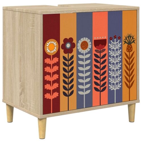 Kupaonski ormar ESSEN Sonoma 60 x 40 x 60 cm Konstruirano drvo - Uzorak suncokreta Cijena