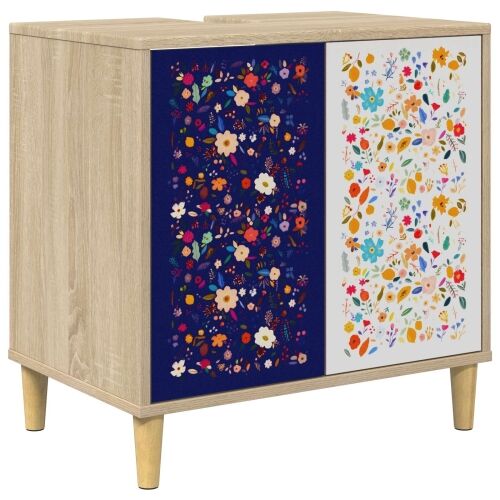Kupaonski ormar MAINZ Sonoma 60 x 40 x 60 cm Konstruirano drvo - Cvjetni uzorak Cijena