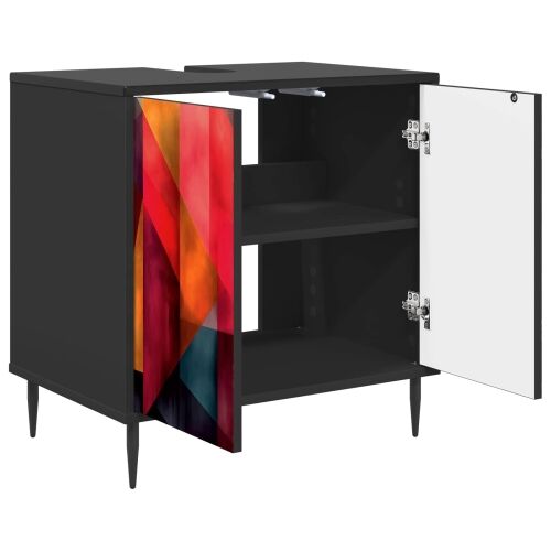 Kupaonski ormar HEESCH Crni hrast 60 x 40 x 61 cm - Tiskanje boja Cijena