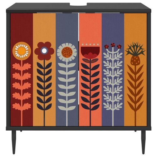 Kupaonski ormar ESSEN Crni hrast 60 x 40 x 61 cm - Uzorak suncokreta Cijena