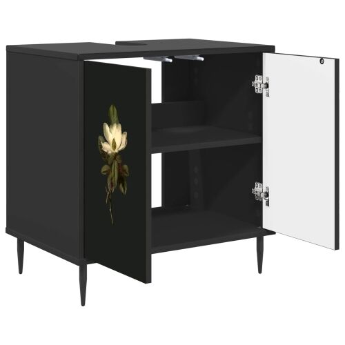 Kupaonski ormar BREMEN Crni hrast 60 x 40 x 61 cm - Magnolijski uzorak Cijena