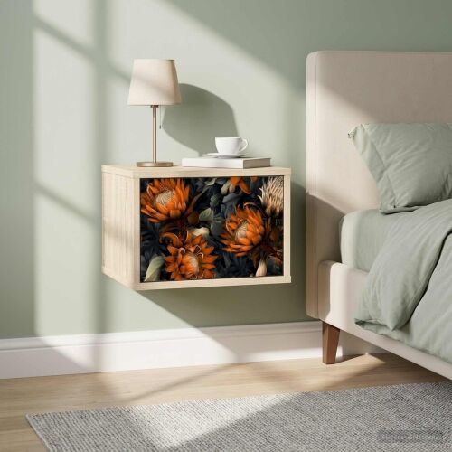 Wall-mounted noćni ormarić LOCHEM Hrast sonoma 36 x 33 x 25 cm - Hrast sonoma Narančasti uzorak 1 Cijena