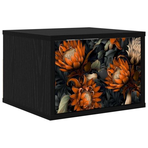 Wall-mounted noćni ormarić LOCHEM Crni hrast 36 x 33 x 25 cm - Crni hrast Narančasti uzorak 1 Cijena