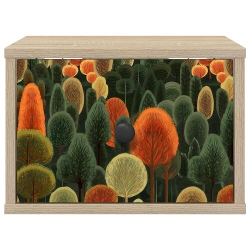 Wall-mounted noćni ormarić ZAANDAM Hrast sonoma 36 x 33 x 25 cm - Hrast sonoma Print šume 1 Cijena