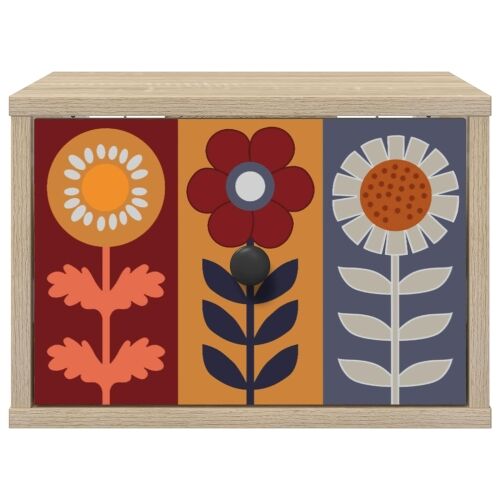 Wall-mounted noćni ormarić ESSEN Hrast sonoma 36 x 33 x 25 cm - Hrast sonoma Uzorak suncokreta 1 Cijena