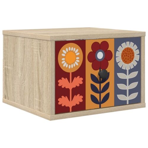 Wall-mounted noćni ormarić ESSEN Hrast sonoma 36 x 33 x 25 cm - Hrast sonoma Uzorak suncokreta 1 Cijena