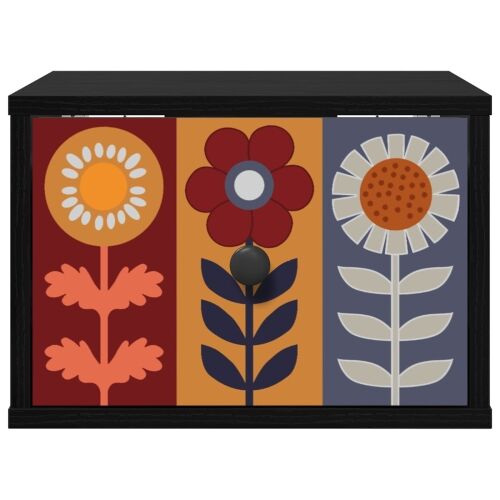 Wall-mounted noćni ormarić ESSEN Crni hrast 36 x 33 x 25 cm - Crni hrast Uzorak suncokreta 1 Cijena