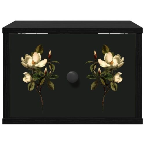 Wall-mounted noćni ormarić BREMEN Crni hrast 36 x 33 x 25 cm - Crni hrast Magnolijski uzorak 1 Cijena