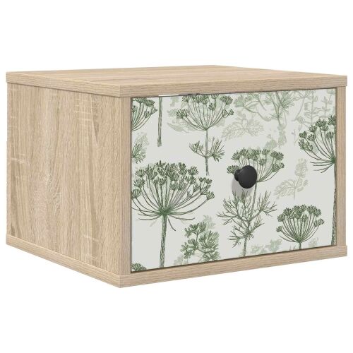 Wall-mounted noćni ormarić GOTHA Hrast sonoma 36 x 33 x 25 cm - Hrast sonoma Zeleni uzorak drveta 1 Cijena