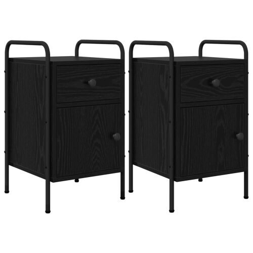 Noćni ormar 2 kom. Crni hrast 35 x 36,5 x 61 cm - Crni hrast 2 Cijena