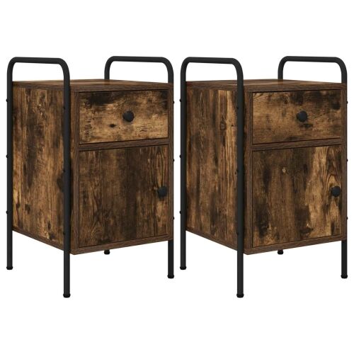 Noćni ormar 2 kom. Dimljeni hrast 35 x 36,5 x 61 cm - Dimljeni hrast 2 Cijena