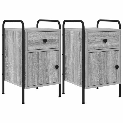 Noćni ormar 2 kom. Siva Sonoma 35 x 36,5 x 61 cm - Siva Sonoma 2 Cijena