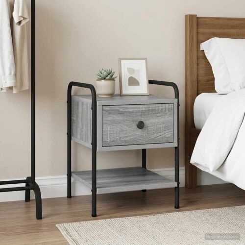 Noćni ormar Siva Sonoma 35 x 36,5 x 47 cm Konstruirano drvo - Siva Sonoma 1 Cijena