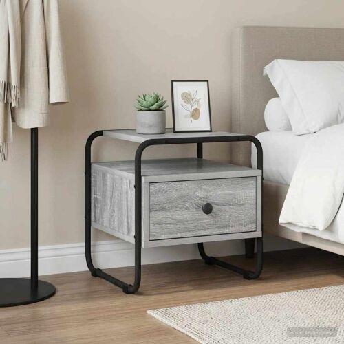 Noćni ormar Siva Sonoma 40 x 39,5 x 40 cm Konstruirano drvo - Siva Sonoma 1 Cijena