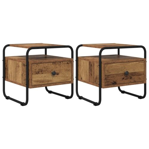 Noćni ormar 2 kom. Staro drvo 40 x 39,5 x 40 cm - Staro drvo 2 Cijena