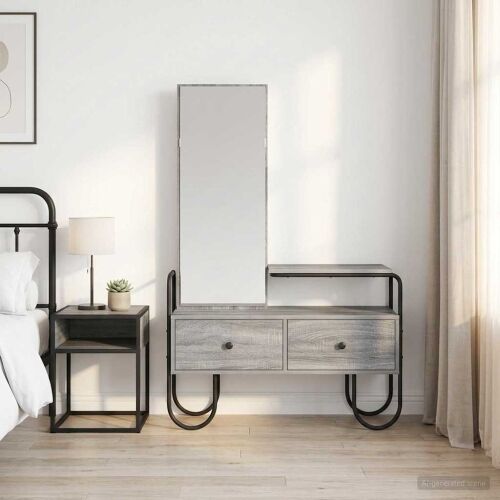 Toaletni stol Siva Sonoma 100 x 36,5 x 136 cm Konstruirano drvo - Siva Sonoma Cijena