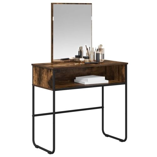 Toaletni stol Dimljeni hrast 81 x 40 x 131 cm Konstruirano drvo - Dimljeni hrast Cijena