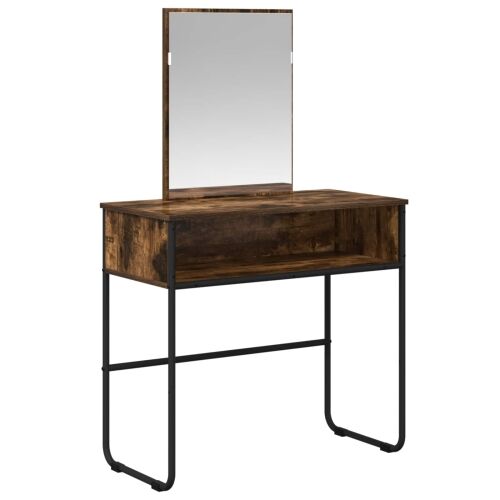Toaletni stol Dimljeni hrast 81 x 40 x 131 cm Konstruirano drvo - Dimljeni hrast Cijena