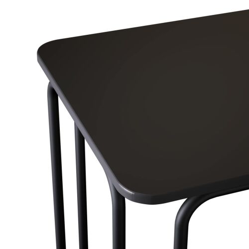 Stol za objedovanje 100 x 50 x 75 cm Konstruirano drvo Crna - Crna Cijena