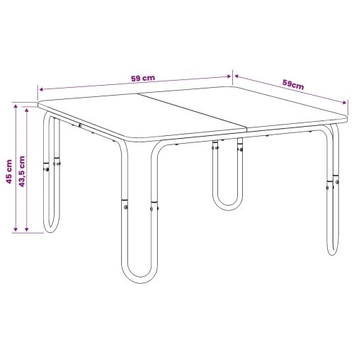 Stolić za kavu Staro drvo 59 x 59 x 45 cm Konstruirano drvo - Staro drvo 59 x 59 x 45 cm Cijena