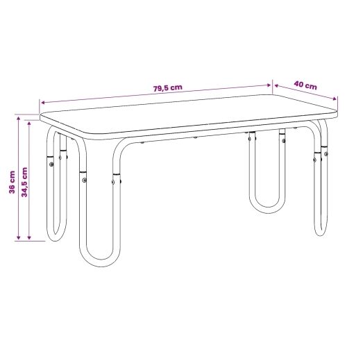 Stolić za kavu Dimljeni hrast 79,5 x 40 x 36 cm - Dimljeni hrast 79,5 x 40 x 36 cm Cijena