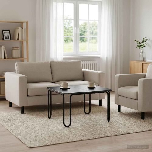 Stolić za kavu Crna 79,5 x 79,5 x 45 cm Konstruirano drvo - Crna 79,5 x 79,5 x 45 cm Cijena